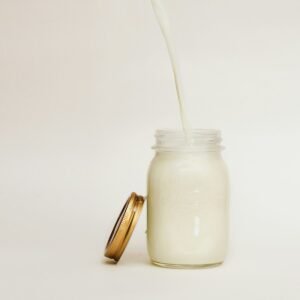 mason jar filled with smoothie